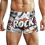 XJLAPWS Calzoncillos para Hombre Patrones De Música Calavera Calzoncillos Bóxer Elásticos para Hombre