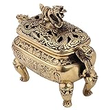 1PC Soporte de Incienso Quemador de Incienso de Dragón Chino de Cobre de Bronce Antiguo para la Decoración del Hogar