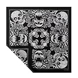 XBOKA Bandana con estampado de calavera para adultos, pañuelo de cachemira occidental, pañuelo de moda, pañuelo para la cabeza de baile callejero, pañuelo hiphop