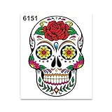 4R Quattroerre.it 6151 Adhesivos Stickers Cráneo Mexicano, 10 x 12 cm