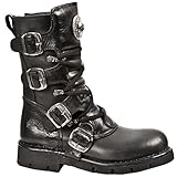 New Rock M 1473 S1 - Botas de motorista unisex para adulto, Negro (Negro Itali Negro Nomada Negro Planin), 43 EU