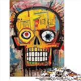 Puzzle Infantil Estilo Basquiat con Motivo de Calavera, Puzzle de Cartón de 1000 Piezas para A Partir de 12 Años, Juegos Educativos de Tamaño (26 x 38 cm)