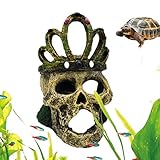 Decoración de pecera con Calaveras, Figura de Esqueleto de Resina para acuarios, Adorno de Esqueleto de Cabeza Realista, Refugio Decorativo para peceras, Piscinas y Decoraciones de Mesa