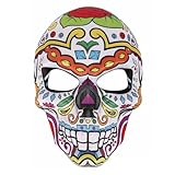 Máscara clásica mexicana del Día de los Muertos, máscara de Halloween, máscara con estampado de calavera, disfraz para festivales de Halloween, disfraz para hombres y mujeres, máscara de Halloween,