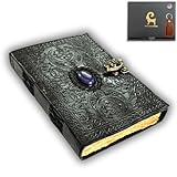 URBAN LEATHER Libro De Hechizos Grimorio De Las Sombras, Diario Vintage De Lapislázuli Con Encuadernación De Cuero, Cuaderno De Escritura, Regalo Para Hombres Y Mujeres, Páginas Antiguas Sin Forrar