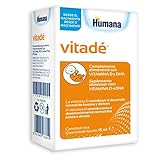 Humana Vitadé a base de vitamina D, DHA, fortalece el sistema inmune y contribuye al desarrollo de los huesos. Complemento Alimenticio con ingredientes naturales-15ml