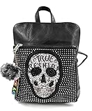 Faylinn Mochila Mujer Calaveras Craneo - Mochilas Mujer Tachuelas – Mochilas Estilo Punk Rock - Bolsos Góticos -Mochila Estilo Motero