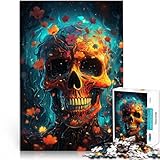 Puzzle para calaveras, 1000 piezas, 26 x 38 cm, puzzle de cartón, adecuado para adultos y niños a partir de 14 años, rompecabezas educativos para aliviar el estrés