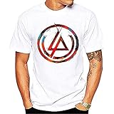 DIYI Commemate Chester Bennington T Shirt Linkin Park Printed T-Shirt Men Hipster Street Tees Cool TopsWhite L