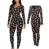 Disfraz de calavera de esqueleto de calabaza para adultos, overol cálido, para parejas, hombres, mujeres, pijamas a juego, Halloween, carnaval, Negro, M