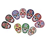 DIYEAH 11 Piezas Cloth Patch Parches Calavera Para Ropa - Accesorios De Manualidades Diy Para Chaquetas Mochilas Y Gorras Con Adhesivo Termofusible DiseñO Punk Y Colores Surtidos