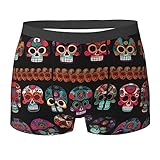 YQxwJL Monarch Butterflies - Calzoncillos tipo bóxer para hombre, ropa interior de algodón suave y transpirable, 1 paquete, Estampado de calavera mexicana, X-Large