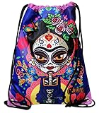 Catrinas- Mochila saco, Multicolor, Bolso cuerdas, Matilda, Producto oficial (CyP Brands)