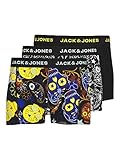 JACK & JONES Hombre Jacjames Trunks 3 Pack Bóxer,Black/Yellow,XXL