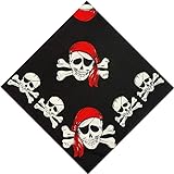 Pañuelo de calavera pirata y huesos cruzados
