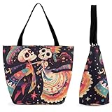 EJFICAHG Bolsos De Mujer Calaveras Mexicanas Bolsa De La Compra Bolso Tote De Cuero Bolsos Satchel Para Niñas