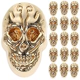 ifundom 20 Piezas Remaches de calavera punk de Halloween remaches rápidos de cabeza de fantasma tachuelas remache de la chaqueta Metal Accesorios colocar ropa Decorar aleación