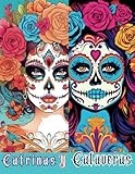 Libro para colorear Catrinas y Calaveras - Dia de los muertos : 50 Dibujos para colorear de mujeres de las tinieblas - Mujer para colorear con maquillajes cautivadores y flores