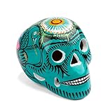 FANMEX - Fantastik - Calavera Mexicana Decorativa de cerámica Mediana (Turquesa)