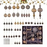 Bolas De Árbol De Navidad - 53 Piezas Bronce Dorado | para Árbol de Navidad en Bronce Cobre Marrón - para Decoración del Hogar Fiesta Interior Exterior De Otoño Pared Puerta Repisa