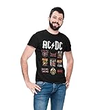 AC/DC MEACDCRTS033 Camisetas, Negro, L para Hombre