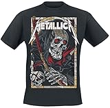Metallica Death Reaper Hombre Camiseta Negro M 100% algodón Vorne Bedruckt Regular
