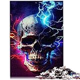 Puzzle de calavera de 1000 piezas para adultos, puzle de cartón para niños a partir de 12 años, rompecabezas para amantes del verano, 26 x 38 cm.