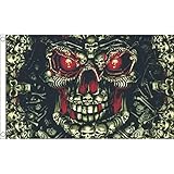 AZ FLAG - Bandera Muchas Calaveras - 150x90 cm - Bandera Pirata 100% Poliéster Con Ojales de Metal integrados - 110g - Colores Vivos Y Resistente A La Decoloración