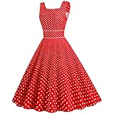 Audrey Hepburn - Vestido para mujer, cóctel, boda, vintage, retro, 50, estilo vintage, 50, 60, para fiesta, fiesta, fiesta, fiesta, fiesta, Rockabilly sin mangas, vestido de playa, vestido pin up años