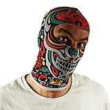 Multifunción máscara facial con capucha para deportes de balaclava (076) Calavera mexicana. Talla única