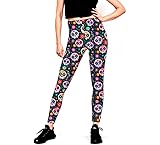 ZZ DISFRAZZES | Leggins de Calaveras Catrina para mujer (L)