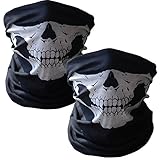 Tioamy Pasamontañas de Calavera Ciclismo Máscaras de Media Cara Transpirable Esqueleto Tubo máscaras para Moto Piscina equitación y por Hallowmas