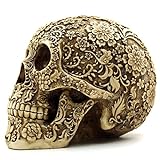 OULII Cráneo Humano Modelo Calavera Resina Decoración de Halloween