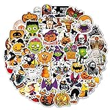 100 Pegatinas Halloween para Niños, Calabaza Fantasma Calavera Gato Stickers para Fiesta de Halloween Decoración