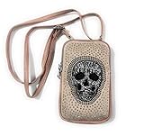 Faylinn Bolso Pequeño Tachuelas Mujer- Bolso Bandolera Punk Gótico Negro- Calaveras Mexicanas-Bolso Mujer Rock, Mini Rosa