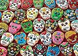 Cobble Hill - Rompecabezas de 1000 piezas, diseño de calavera de azúcar, póster de muestra incluido